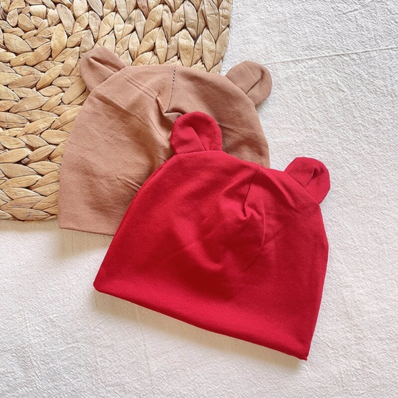 Модернизированная шапка для новорожденных с медвежьими ушками, детская шапка для маленьких мальчиков и девочек, шапки для шапка