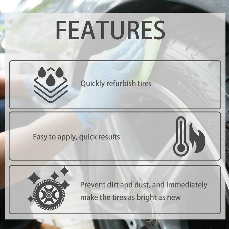Środek do czyszczenia kół samochodowych Wosk do czyszczenia kół samochodowych Szybko działający się środek do czyszczenia kół samochodowych Środek do usuwania kurzu Środek do czyszczenia opon nowość W2Q6