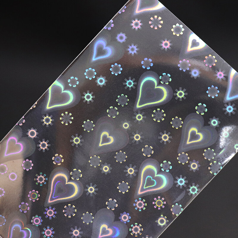 50pcs Acid free Laser Heart flower rainbow Flashing Card Film Card Sleeves Tarot Super Card Protector For Board Games Cards Case