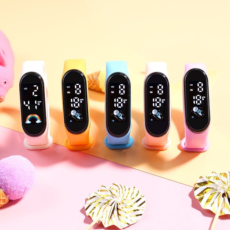 Super miękki silikonowy chłopiec zegarki dla dzieci nowy kolorowe diody LED świecący różowy cyfrowy zegarek dla dziewczynek prezent dla dzieci sportowy wodoodporny zegar
