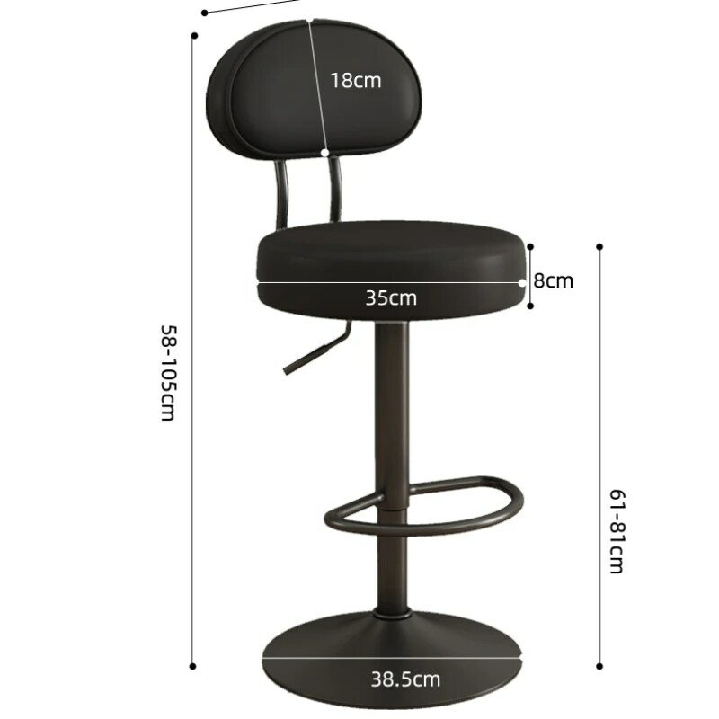 Chaise de Bar Nordique Simple, Support de Comcussion, Piste de Bar, Minimaliste, Confortable, Meubles de Salon, Haute Qualité