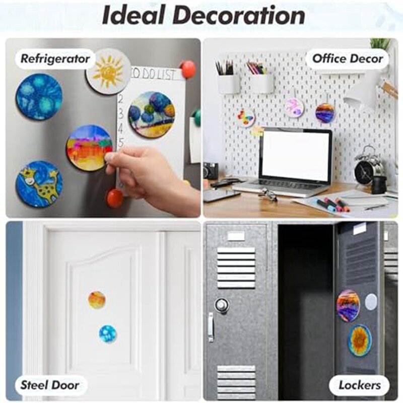 Magnetic Painting Canvas Panel For Painting Magnetic Tile Art Refrigerator Storage Cabinet Art Paint Crafts DIY Kit Easy To Use