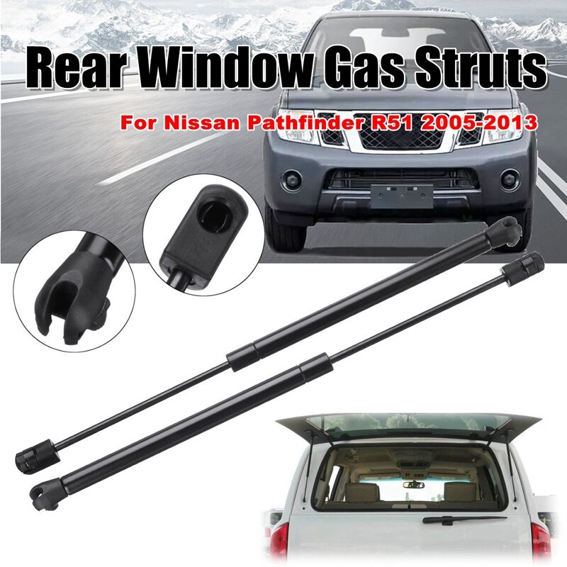 Barra de soporte de puntales de vidrio para ventana trasera de coche, accesorio para Nissan Pathfinder R51, 2005, 2006, 2007, 2008, 2009-2013, 90460ZL90A, 2 uds.