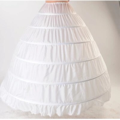 Enagua de 6 aros para vestido de novia, ropa interior de 110cm de diámetro, accesorios de boda de crinolina