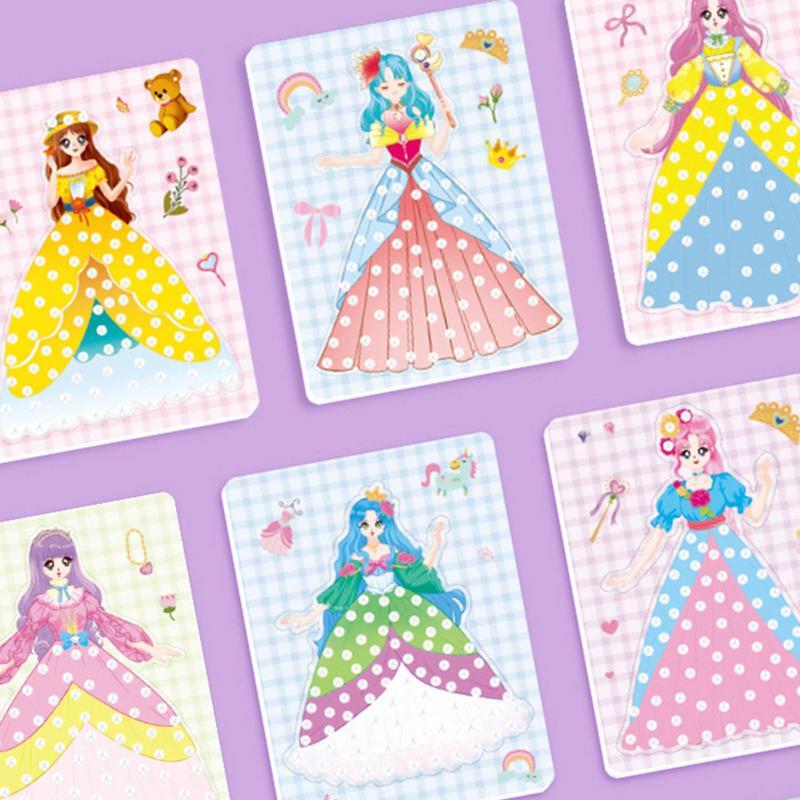 Poke Art DIY zabawki księżniczka Dress Up edukacyjne zabawka do malowania przedszkolne materiały papier sztuka ręcznie robione rękodzieło dla dzieci