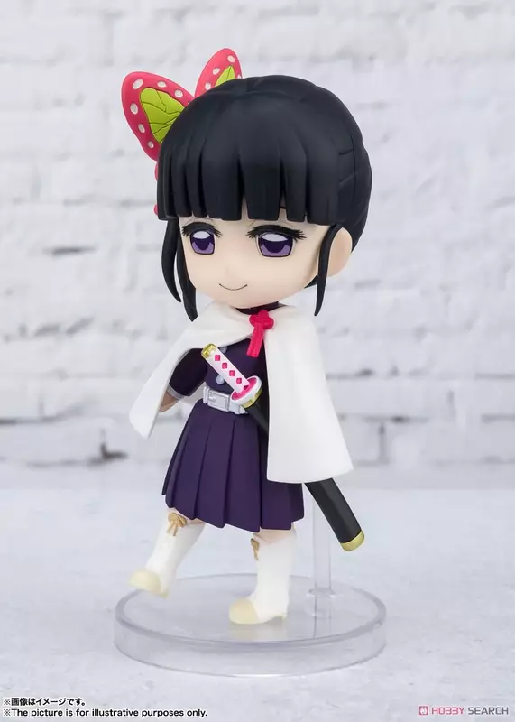 BANDAI asli Figuarts Mini Demon Slayer: Kimetsu no Yaiba Kanao Tsuyuri Anime Action Figure Model lengkap
