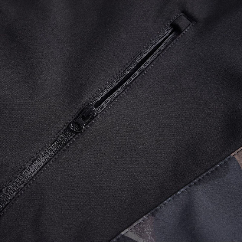 Куртка мужская с капюшоном, тактическая Водонепроницаемая флисовая ветровка с несколькими карманами, в стиле пэчворк, мягкая оболочка, осень