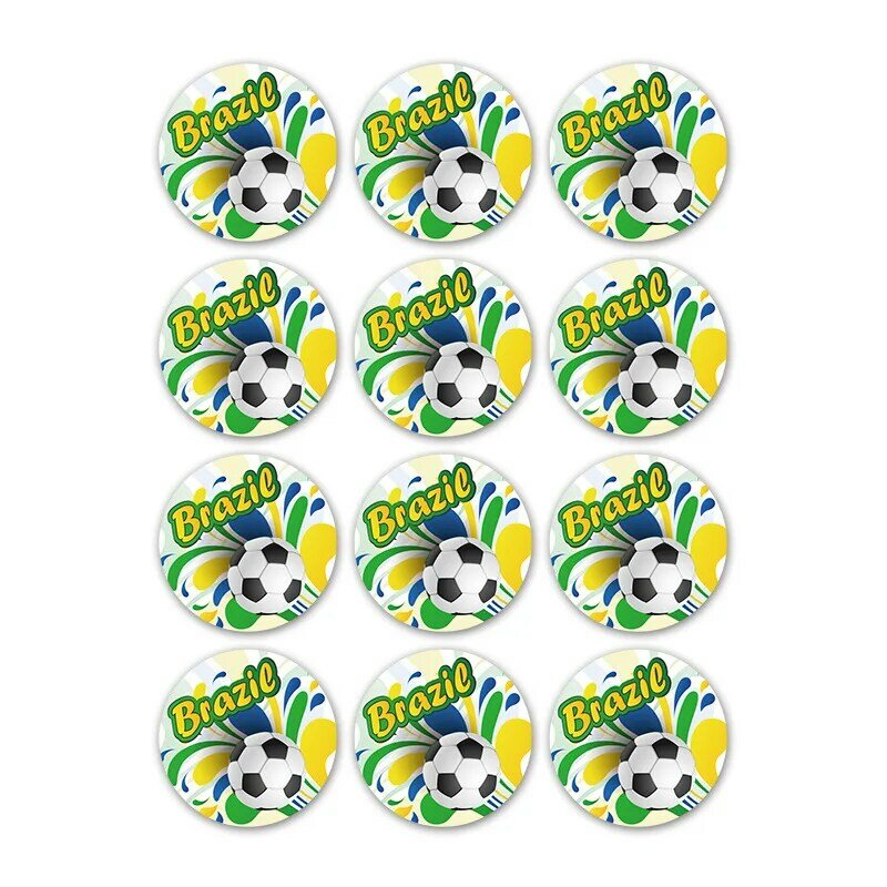 40pcs futebol adesivo personalizado bola de futebol etiqueta auto-adesiva bola de futebol adesivo para quartos de crianças