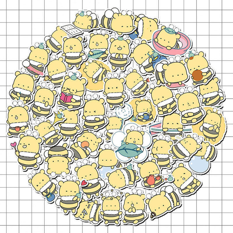 24/48pcs Adorable Bee Stickers Small Fun Animal Decals for Planners, Journals, Scrapbooking, Card Making and More DIY Projects