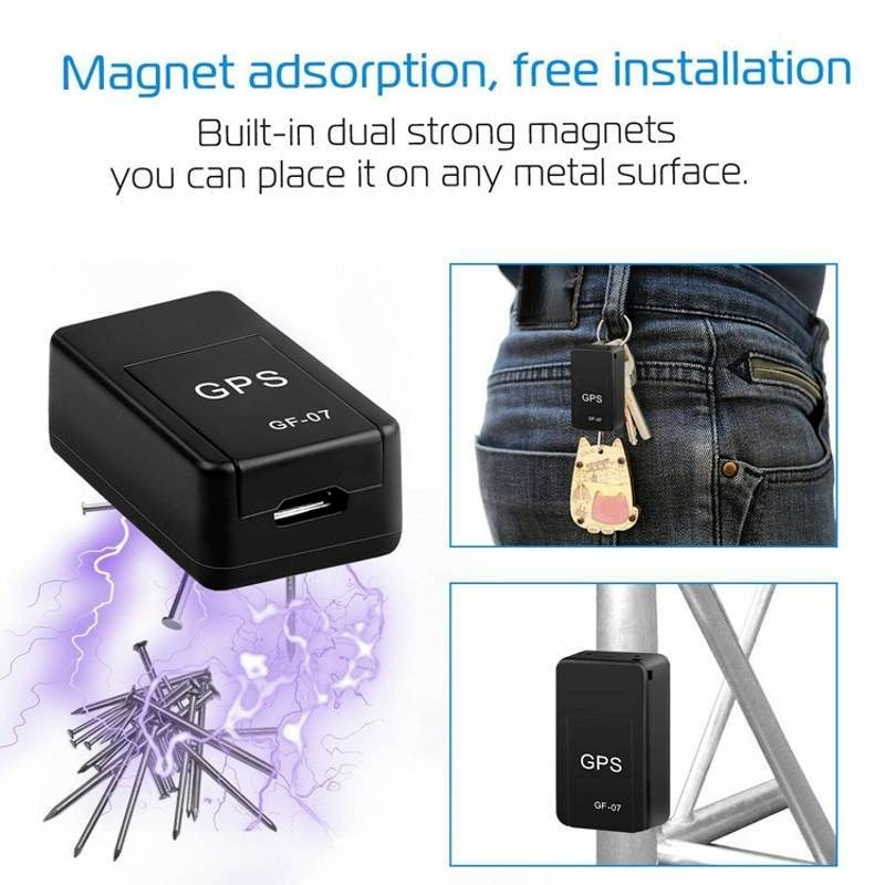 GF-07 Magnetic Car Tracker GPS Positioner Real Time Tracking Magnet Adsorption Mini Locator SIM Inserts Message Pets Anti-lost
