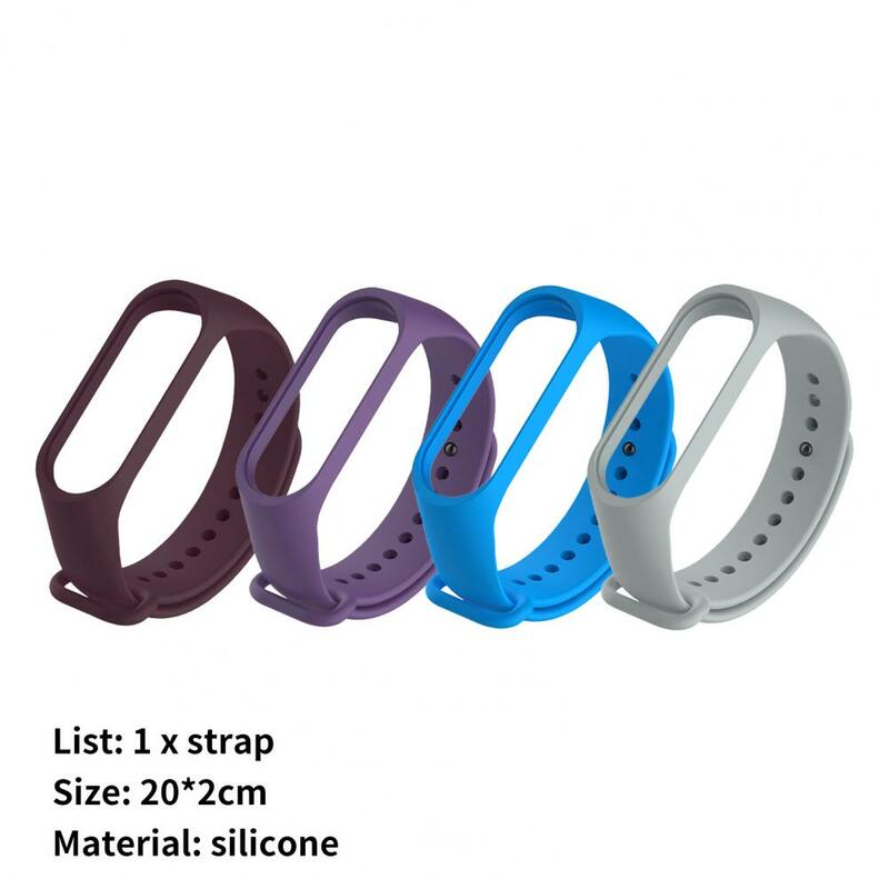 Silicone Wristband Cozy Wear Smartwatch Strap Detachable Replacement Strap Watch Strap Smart Bracelet Band for Mi Band 3/4/5/6