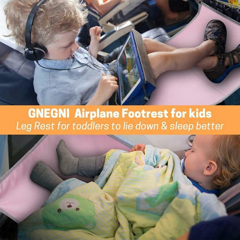 Apoio para os pés do avião portátil para crianças, Rede para bebê, Rede para viagens, Cama, Perna extensor