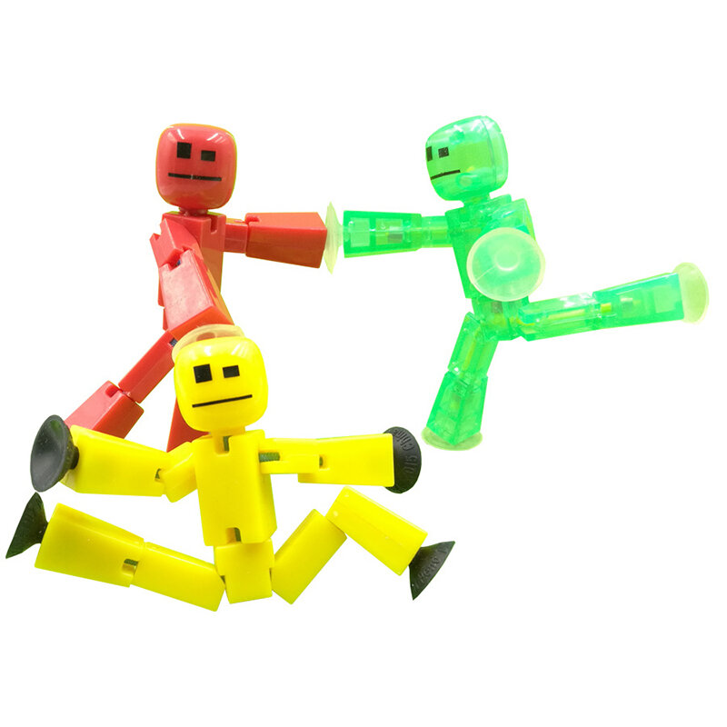 Stikbot ฟิล์มตัวการ์ตูนของเล่นสำหรับเด็ก2-4ขวบ, ฟิล์มตุ๊กตาขยับแขนขาได้แบบ DIY สำหรับโรงถ่ายหนัง