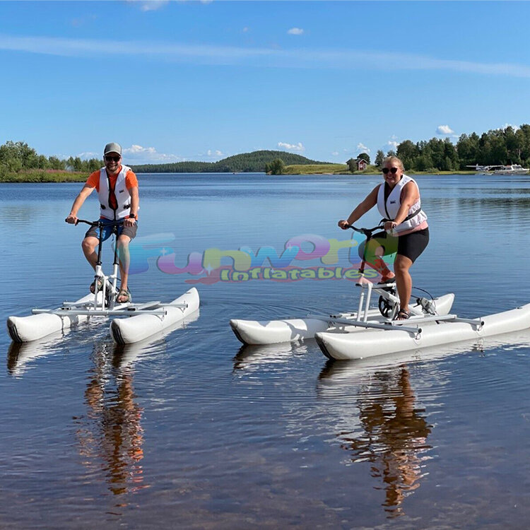 Outdoor single person play equipment water bicycle bike inflatable board portable sports water bike for adult