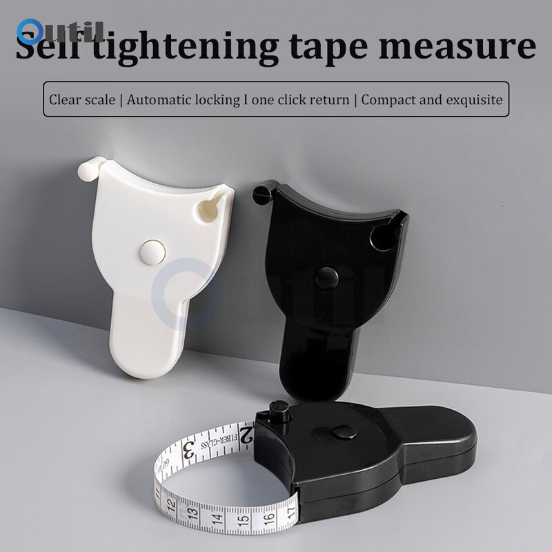 Self-Tightening Body Measuring Tape, 150cm, Medida Régua, Circunferência Corporal, Health Fitness Tester, Métrica