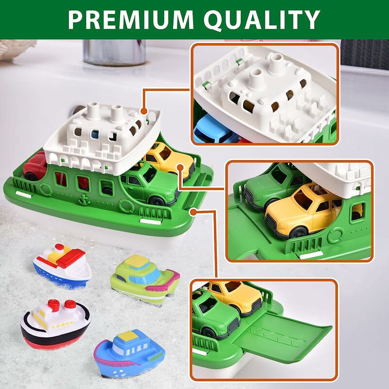 Mini Car Baby Shower Boat Carrying Toy Shower Boat Sprinkler Swimming Pool Children's Bathtub And Beach Birthday Gift
