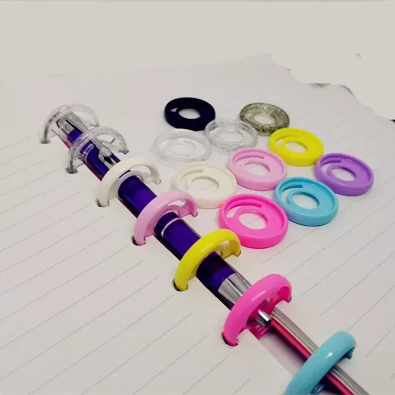 100PCS28MM Nieuwe Plastic Binding Ring Kan Insert Pen Binding Gesp Losbladige Paddestoel Gat Notebook Binding Levert