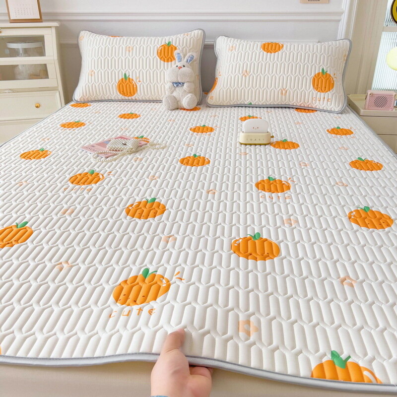 Three-Piece Latex mat Summer Cool Feeling Latex bed Cover Light Luxury Air Conditioning Mat Bed thin Summer Bed sheet