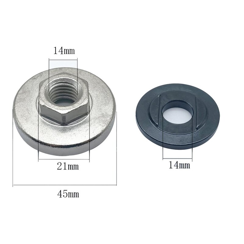 Quick Change Locking Flange Nut Quick Release Hexagon M14 Thread Bottom Pressure Plate For 125/150/180/230 Type Angle Grinder