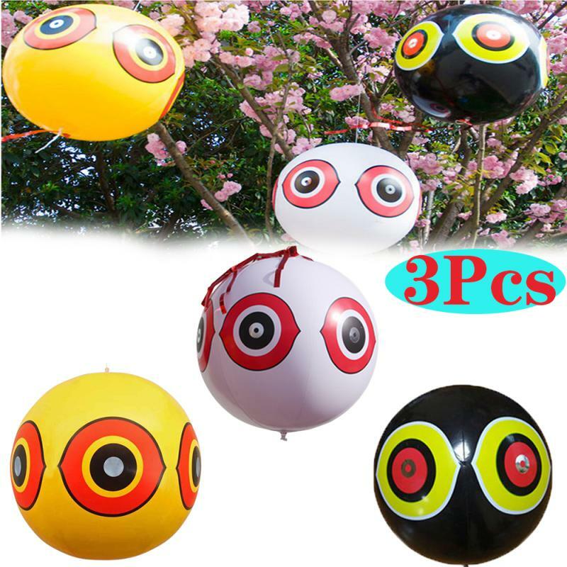 3pcs Pássaro Repelente Ball Orchard Repelente Balões Inflável Assugo Eye Balões Outdoor Repeller Pest Inflável Ball Hunting
