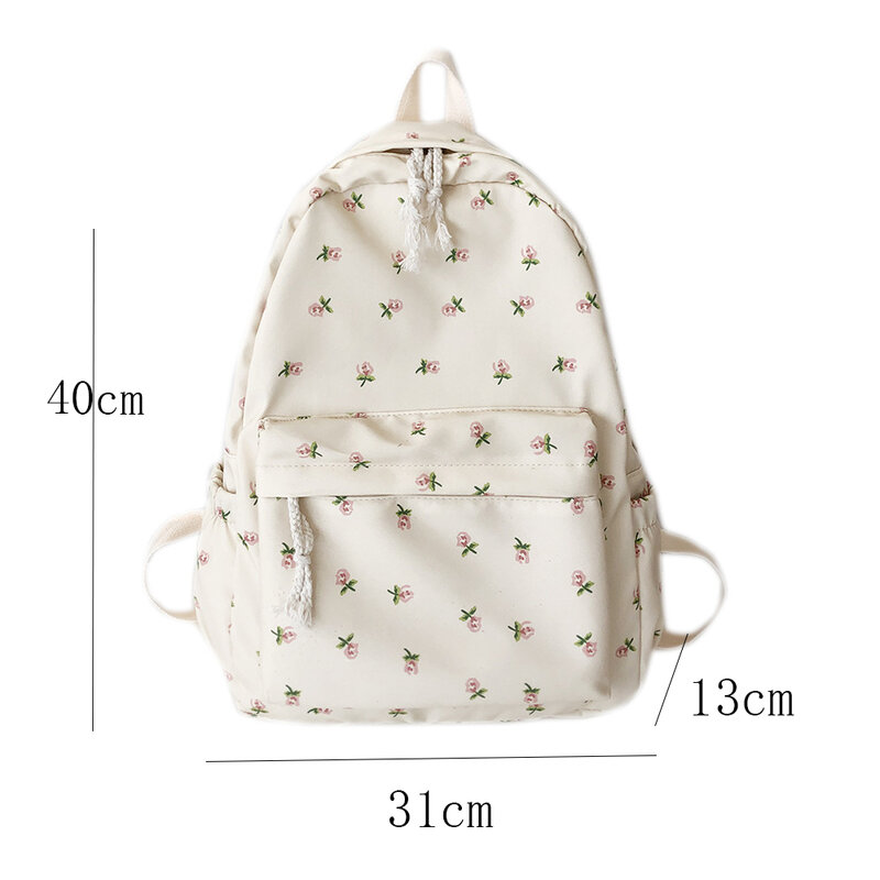 Персонализированный Цветочный рюкзак для милых девушек, легкий школьный рюкзак с вышитыми именами для девочек
