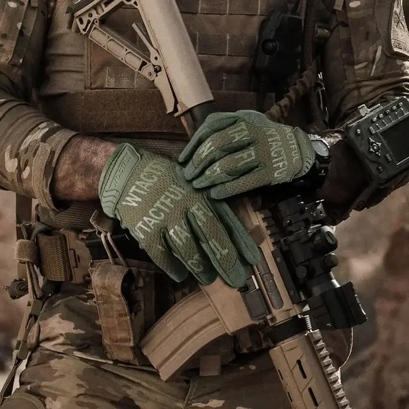 التكتيكية قفازات كاملة الأصابع قفاز الجيش العسكرية الألوان Airsoft اطلاق النار الدراجات العمل محرك تنفس ستوكات الرجال القفازات