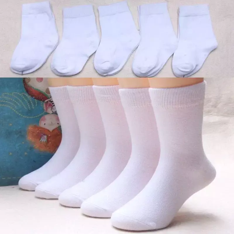 5Pairs/Lot Spring Autumn Cotton Socks Children Boys Girls Socks For 1-9 Years