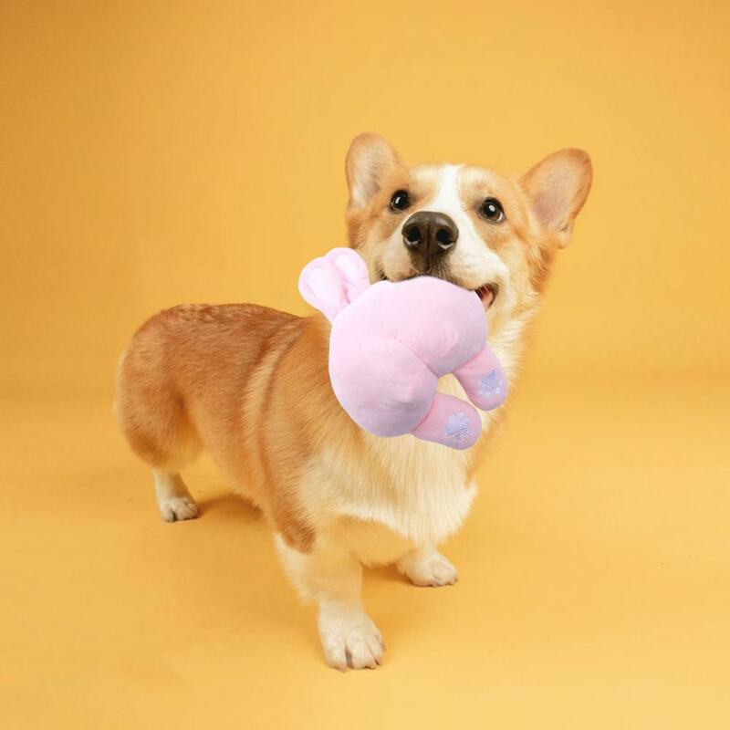 Dog Training Toy Dog Teething Toy Cute Butt Shaped Dog Chew Toy Fun Plush Pet Toy for Anxiety Relief Teeth Cartoon Shape Pet