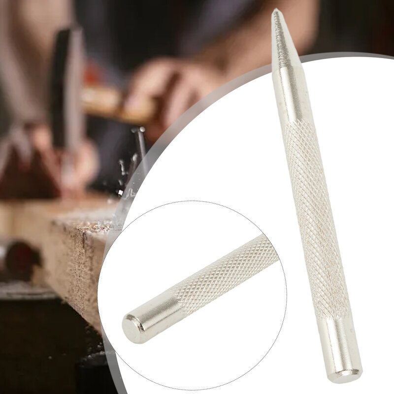 3.7 Inch Knurled Centre Punch Spot Dot Center Center Punches Carbon Steel Drilling Metal Hardened Sliver Useful