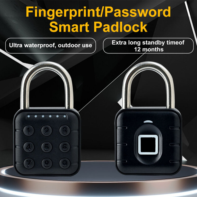 Tuya Smart Vorhänge schloss biometrische Finger abdrucks chloss wasserdichte elektronische Schlösser Smart Life App Keyless Unlock Home Security Schutz