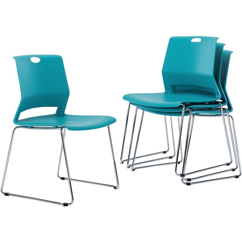 Blue Stacking Chairs-Set of 4