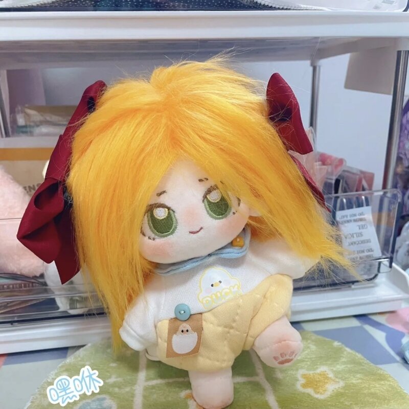 Tożsamość gry V słodkie potworne żółte włosy dziewczyna 20cm pluszowe lalki zabawki naga lalka pluszowe Cosplay 5985 prezent dla dzieci