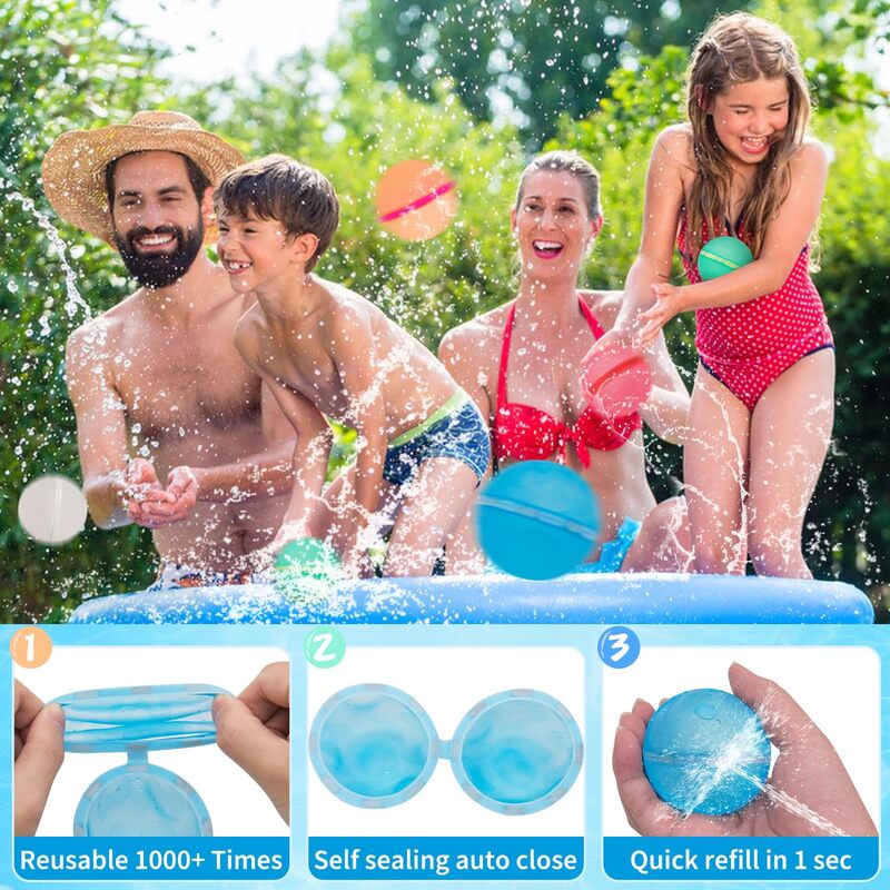 Palloncini d'acqua riutilizzabili palloncini d'acqua magnetici a riempimento rapido palloncini d'acqua autosigillanti ricaricabili per la piscina dei bambini