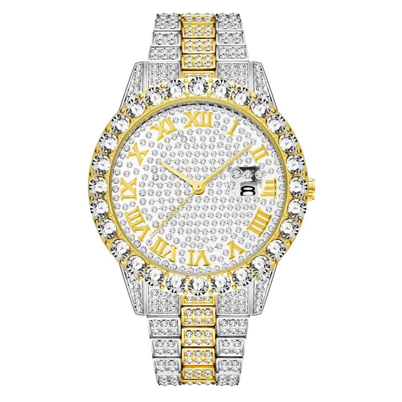 Diamant Männer Frauen Uhren Gold Uhr Damen Armbanduhr Luxus Strass Unisex Armband Uhren weibliche Uhr montre femme часы