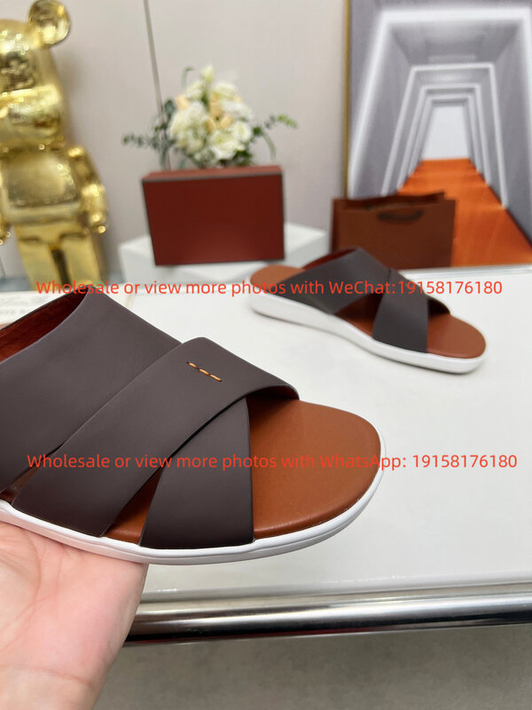 2024 Summer New Casual Simple Crossover Slippers Wearing Open Toe Flat Sandals Outside, Instagram Beach Shoes Set