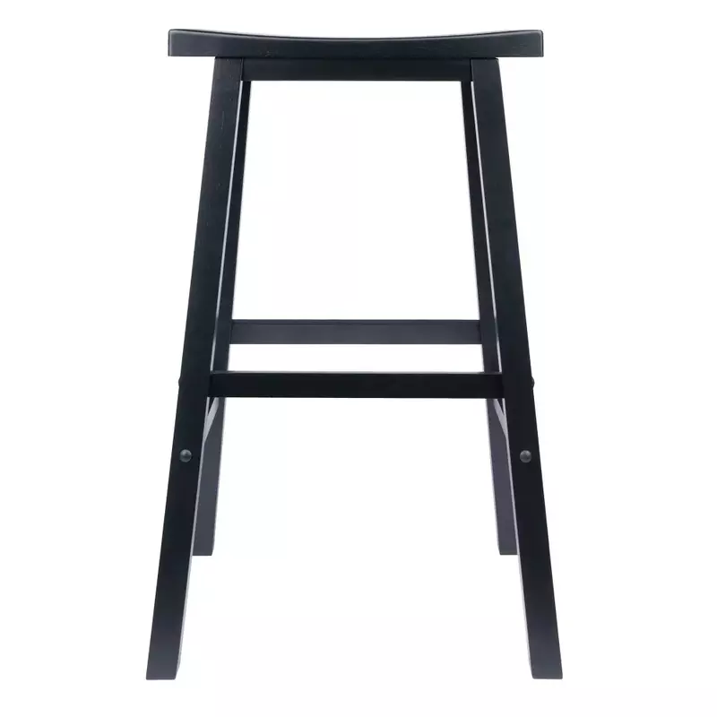 Wood Satori Saddle Seat Bar Stool Chaise De Bar Stools for Kitchen Black Finish Chair Tabourets Furniture
