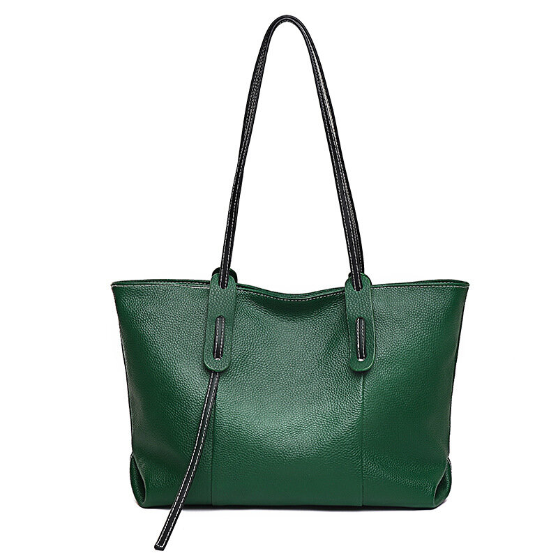 Leather Bag Single Shoulder Genuine Large Capacity Handbags For Women High-Quality Multicolored Messenger Luxury Crossbody Y2k