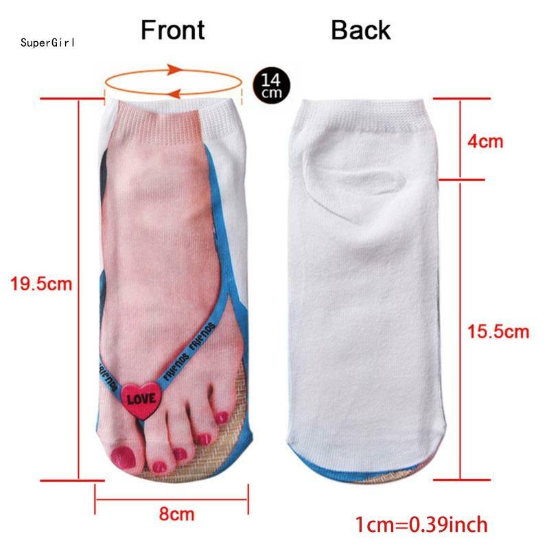 1 par medias cálidas con diseño novedoso, calcetines cálidos para otoño e invierno, calcetines tobilleros corte bajo y