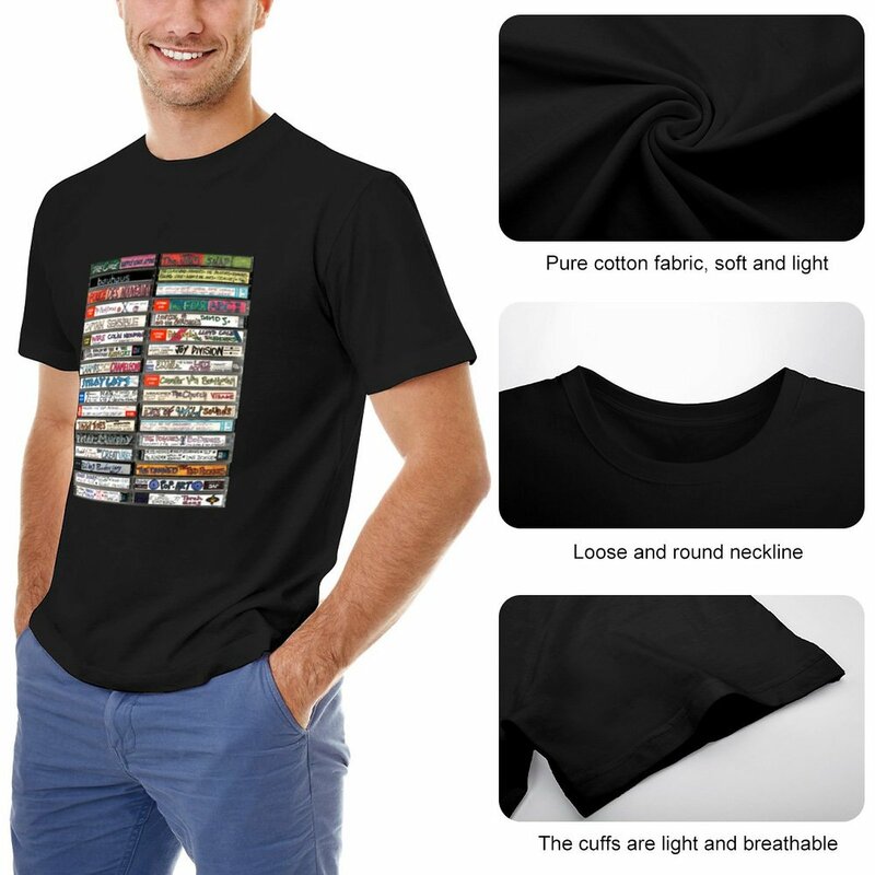 Więcej lat 80. Mixtape'y koszulka koszulka czarna koszulka męska nadruk zwierzęta koszula dla chłopców t-Shirt t shirt męski