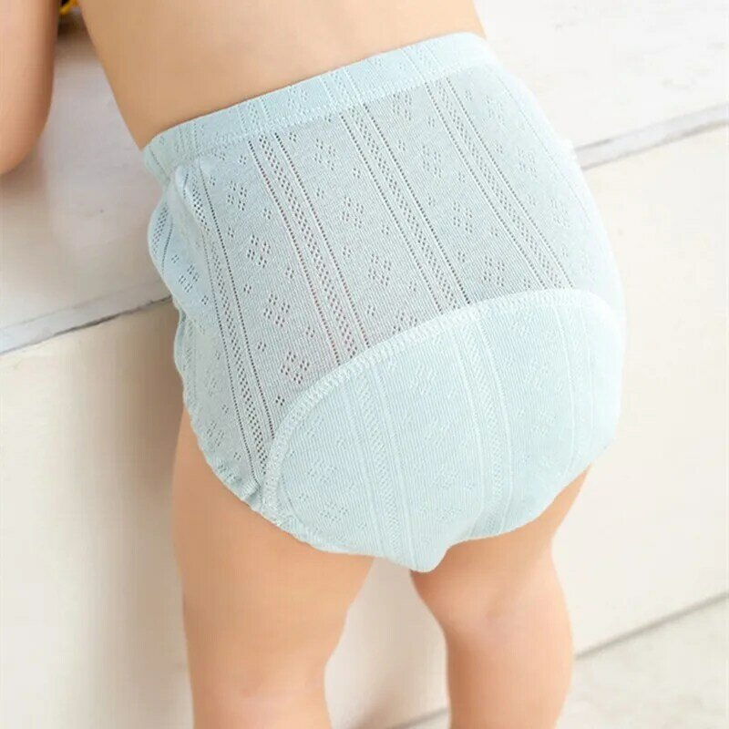 Calças de treinamento de algodão lavável reutilizável do bebê, fraldas, roupa íntima, fralda, fraldas, roupa íntima, elástico na cintura