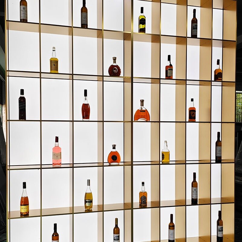 Scaffale unico Bar Cabinet cantina in metallo acrilico armadi per vino commerciali ristorante Whisky Armario Para Vinos mobili da cucina