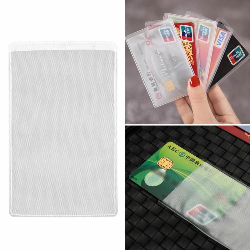 반투명 ID 카드홀더 안전 학교 사무실 용품, PVC 은행 카드 케이스, 작업 카드홀더
