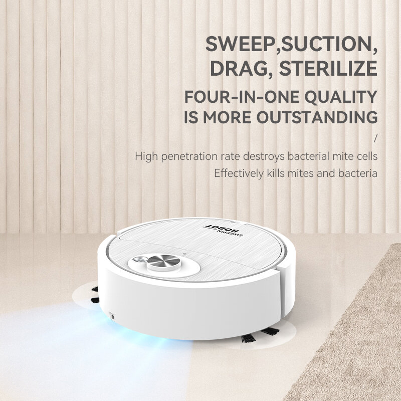 3 In 1 Smart Sweeping Robot Home Sweeper Sweeping and Vacuuming UV Wireless Vacuum Cleaner Sweeping Robots For Household