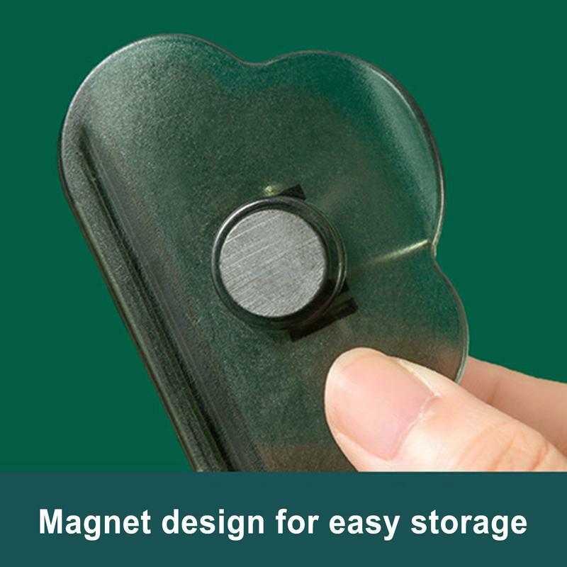 Grampos magnéticos fortes do refrigerador, grampos do alimento, grampos da selagem, transparente, saco do refrigerador