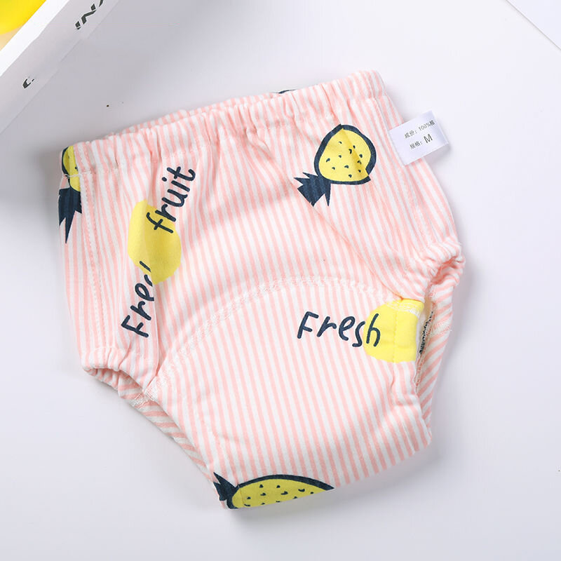 Baby Waterproof Reusable Training Pants 6 Layers Cotton Baby Diaper Cute Infant Shorts Nappies Panties Nappy Changing Underwear