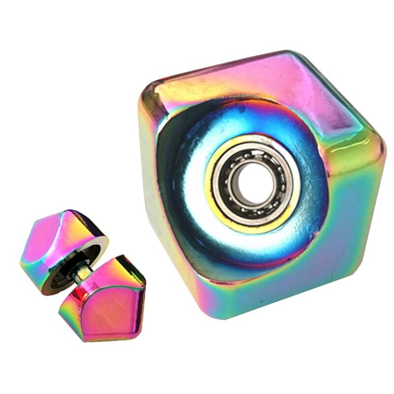Hand Spinner Fingertip Square Magic Dice Toys Metal Alloy Gyro Stress Relief Rotate Toys Kids Adults Anxiety Relieving Gift