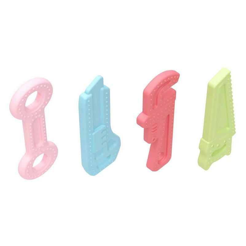 젖니 모양 장난감 도구, 어린이 이빨 망치 렌치 스패너 플라이어 모양, 0-6 개월 6-12 개월 어린이 장난감