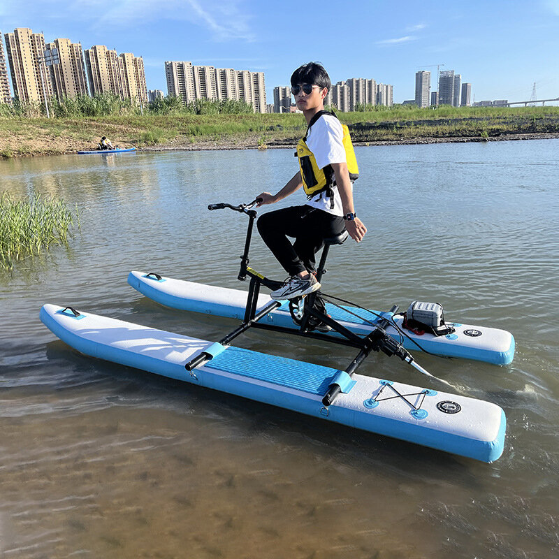 Cuerpo de aleación de aluminio, boya de seguridad para barco, pedal de agua, equipo de entretenimiento para Lago y bicicleta al aire libre