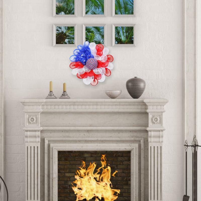 家のフロントドアのエキゾチックな愛国心,赤,白,青,屋外の玄関の装飾,ポーチの装飾,2024