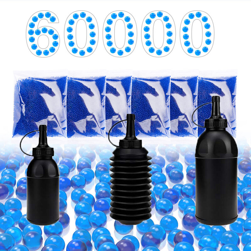 Balles de perles d'eau pour odorà gel Glock, jouets en perles de gel Qurtile, odorjouet, M416, 7-8mm, 60000 pièces